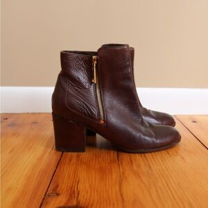 Tommy Hilfiger Boots Size 8 Croc Skin Brown Heeled Boots